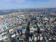 浦項市街地の遠景